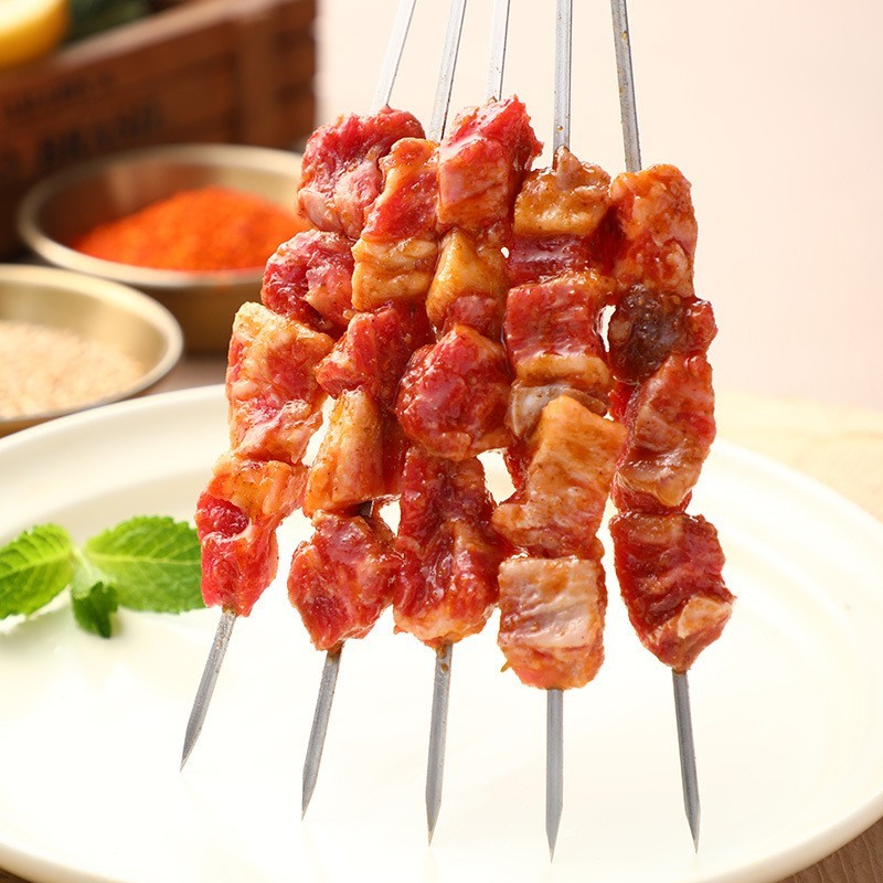新鲜牛肉小串炸串牛肉烤肉撸串烧烤火锅好聚餐食材冷冻 牛肉串图4
