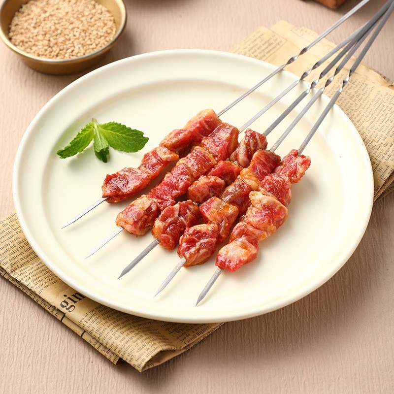 新鲜牛肉小串炸串牛肉烤肉撸串烧烤火锅好聚餐食材冷冻 牛肉串图2