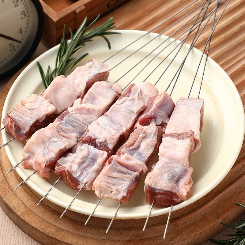 新鲜冷冻猪油边肉猪护心肉820g猪边肋肉东北烧烤大油边肉烤肉食材图4