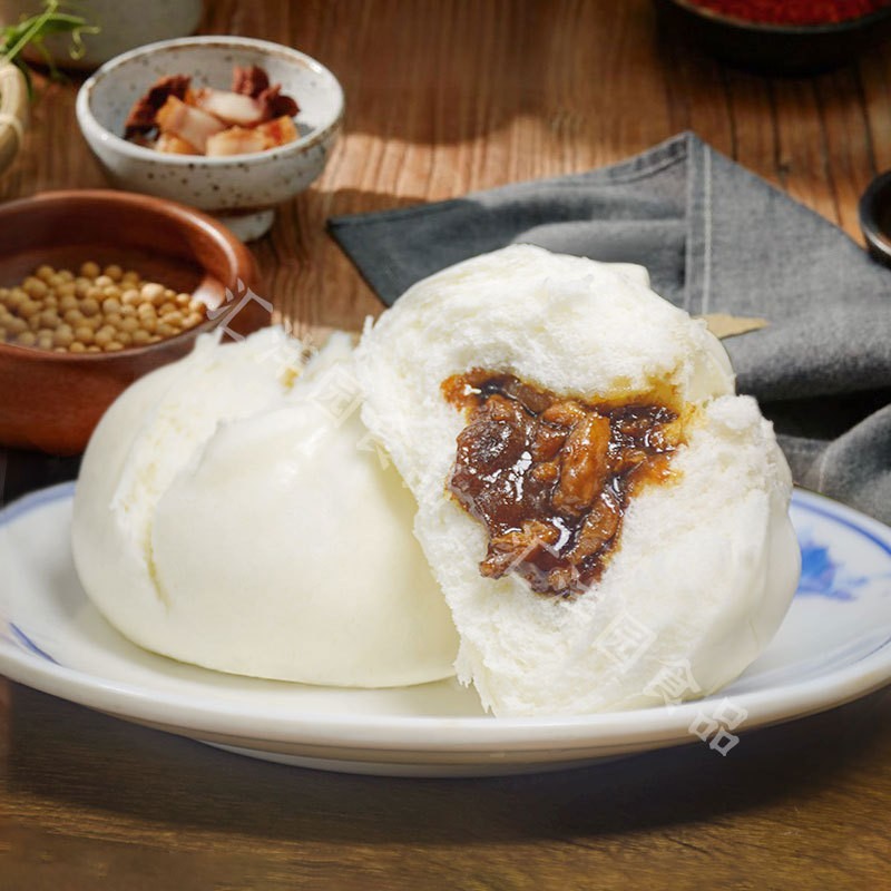 蜜汁叉烧包冷冻包子茶楼广式早茶点心早餐