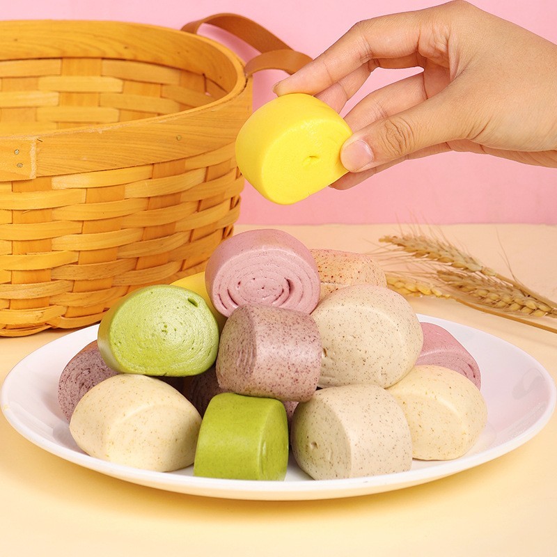 杂粮馒头五谷粗粮早餐半成品加热即食学生儿童多种口味小馒头图4