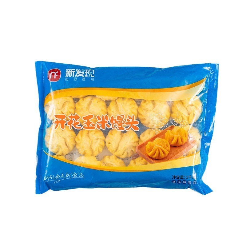 玉米开花馒头酒店学校食堂速冻半成品面点早餐图4