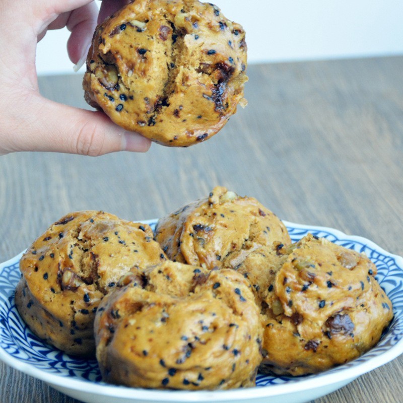 红糖坚果馒头老面素包子微甜松软手工早餐速冻家用半成品加热速食图4