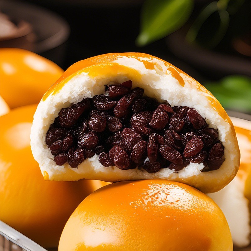 河南红豆馒头手工制作五谷杂粮速冻面点食品加热即食半成品早餐图2