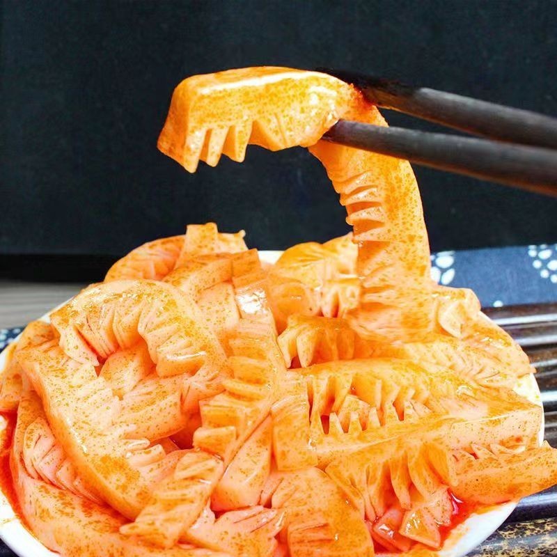 红油素百叶香辣素百叶 魔芋爽素食 即食咸菜酱菜 早餐下饭菜图3