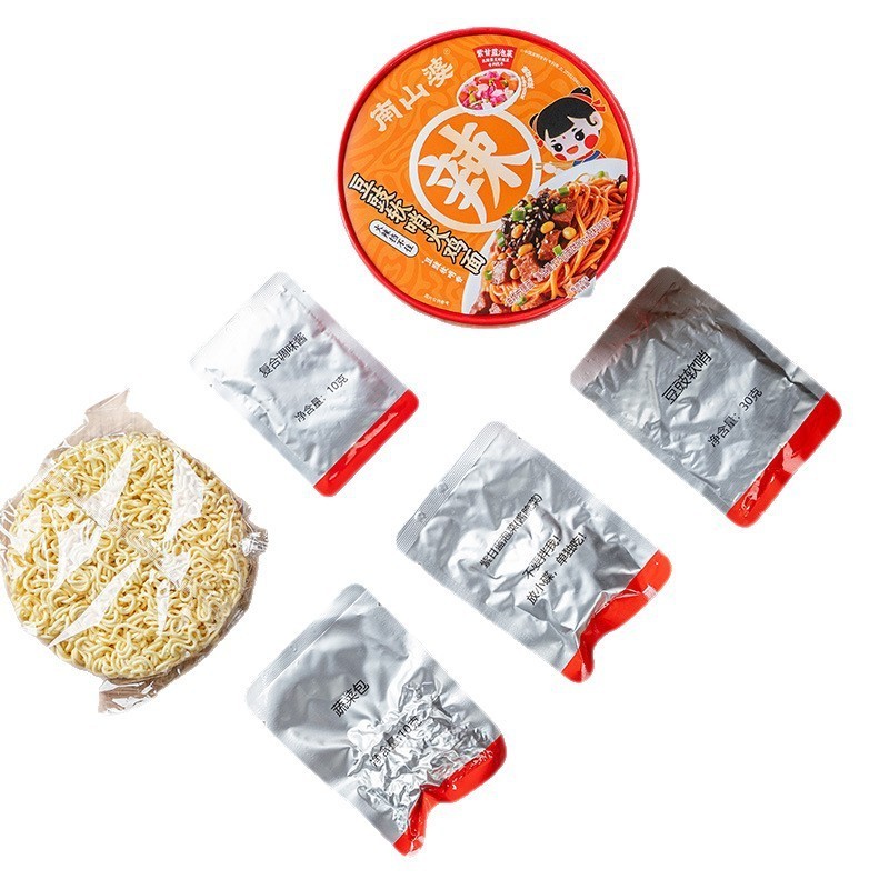 豆豉肉粒干拌火鸡面桶装速食方便面泡面速食便利店零食图5