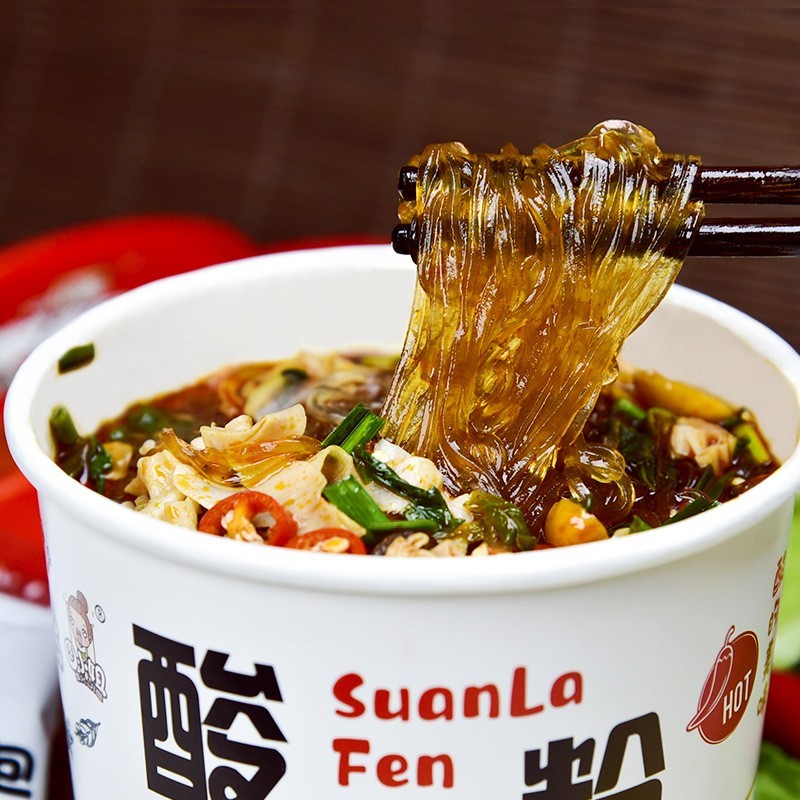 酸辣粉桶装重庆正宗泡面方便面速食红薯粉丝宽粉米粉图4