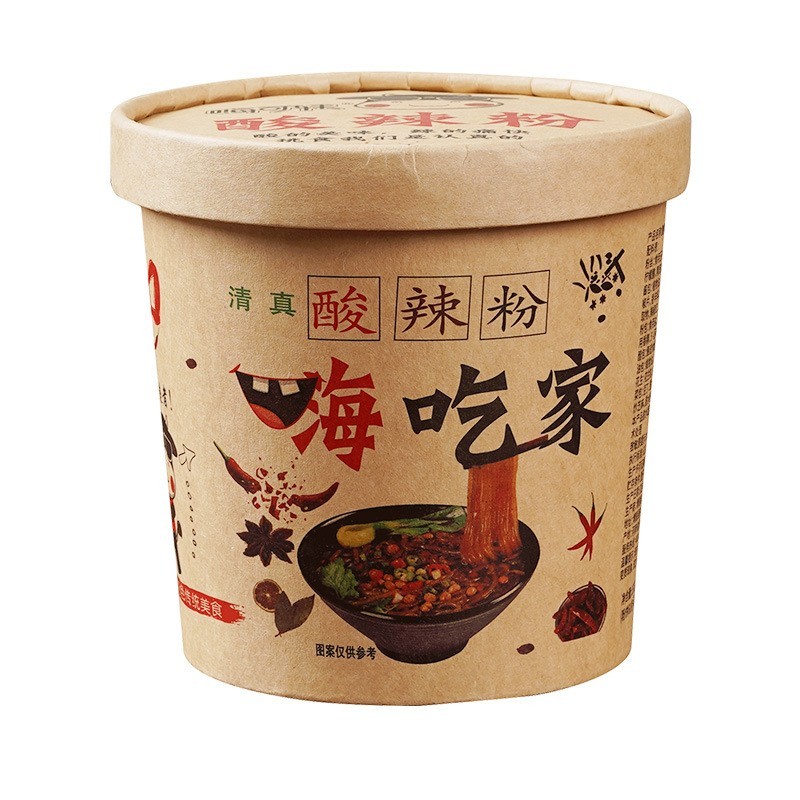酸辣粉桶装重庆正宗泡面方便面速食红薯粉丝宽粉米粉图2