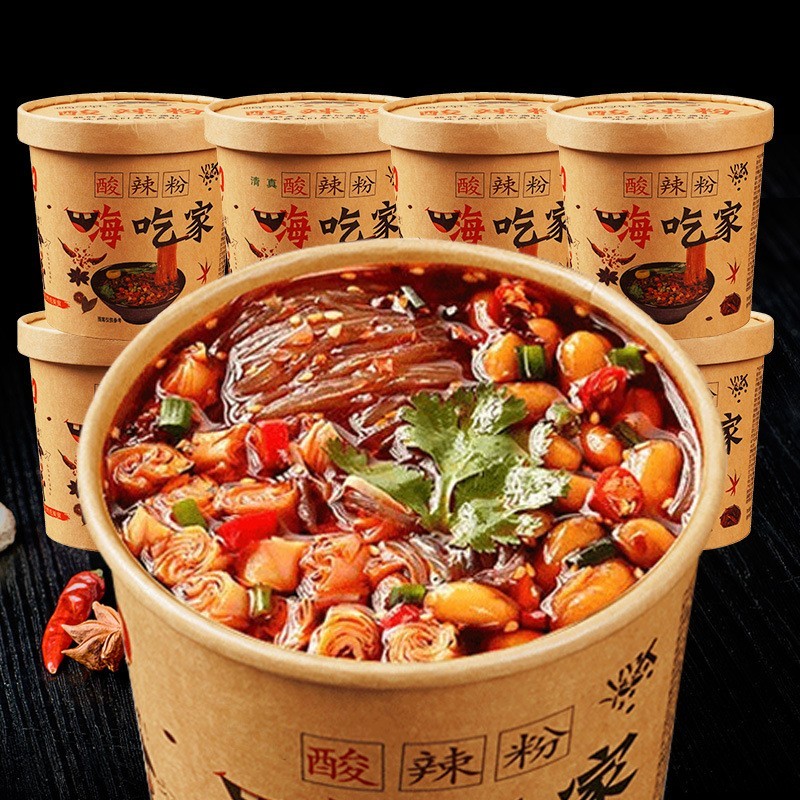 酸辣粉桶装重庆泡面方便面粉丝米线冲泡免煮速食图3