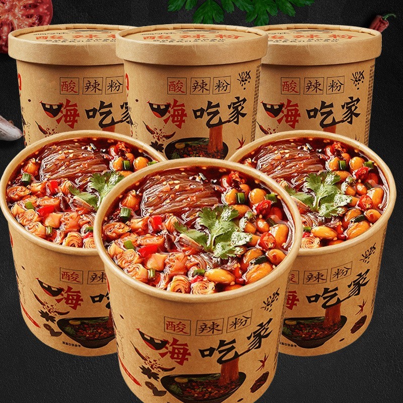 酸辣粉桶装重庆泡面方便面粉丝米线冲泡免煮速食图2