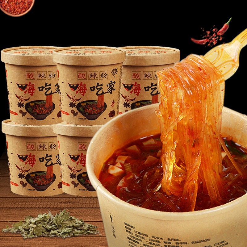 酸辣粉桶装重庆泡面方便面粉丝米线冲泡免煮速食图4