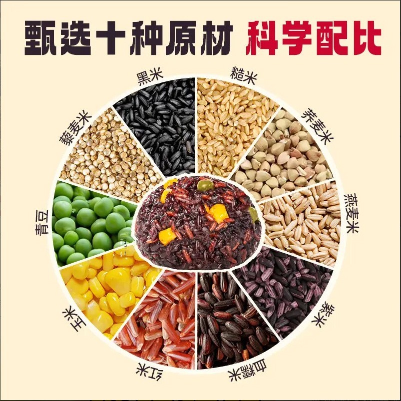 速食11色白芸豆糙米饭团开袋即食黑米玉米荞麦米白芸豆代餐饭团图2