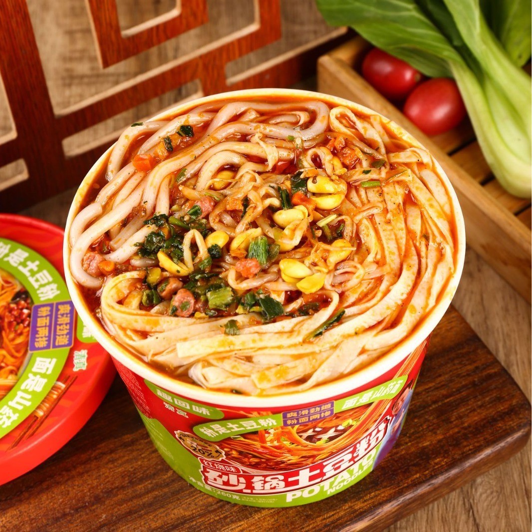 超大桶砂锅土豆粉免煮冲泡方便速食粉面两掺宿舍夜宵零食图4
