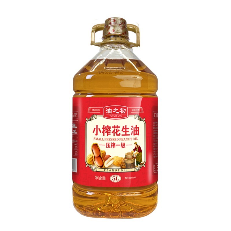 厂家花生油一级压榨纯正浓香花生油5L/桶油之初食用油图5