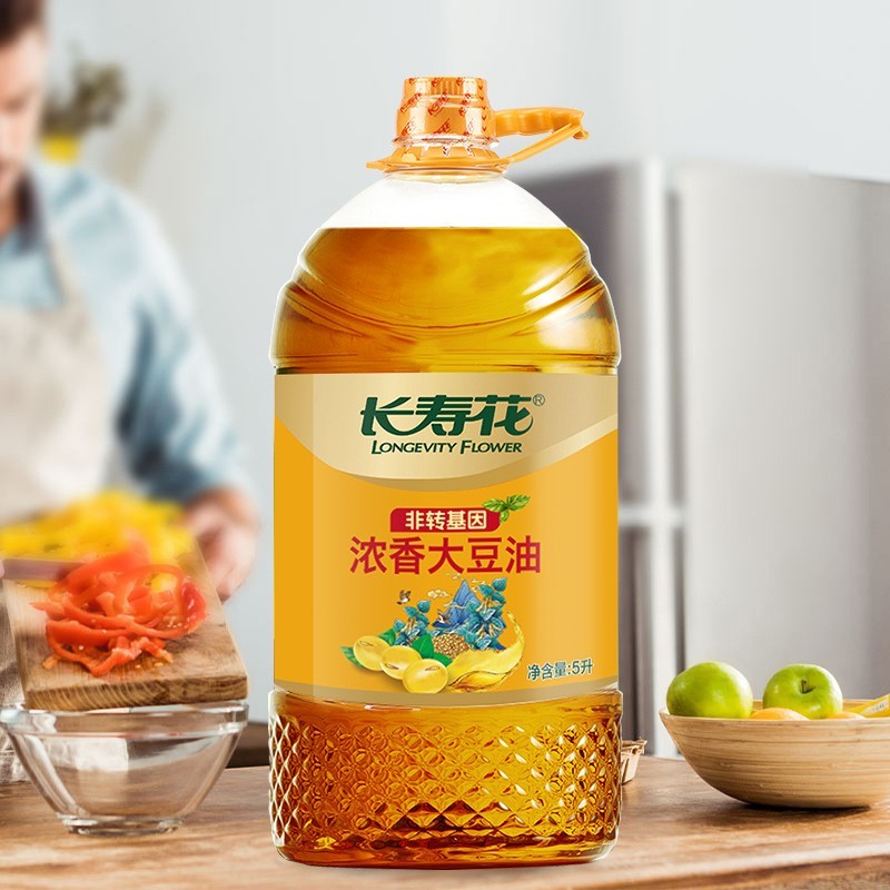 浓香大豆油5L*1桶装非转基因家用食用油植物油家庭装实惠装图2