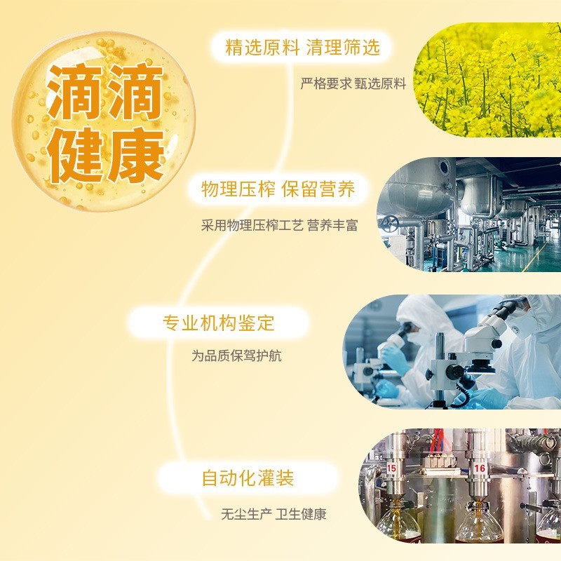 低芥酸特香菜籽油非转基因物理压榨5L装正宗纯菜籽油图2