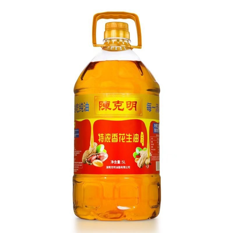 OEM定制陈克明纯正花生油一级物理压榨浓香食用油5斤商用工厂图5