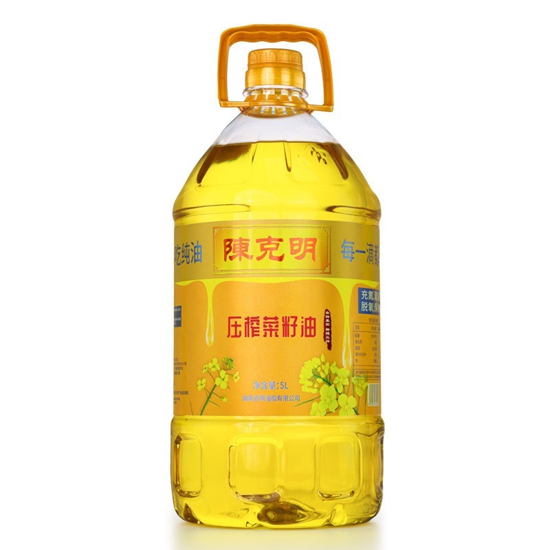 OEM定制陈克明正宗纯菜籽油5L食用油一级压榨油食用商用工厂图5