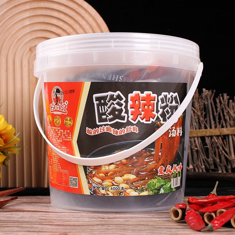 酸辣粉底料4kg桶装酸辣粉调料包商用开店用酸辣汤料调料图3