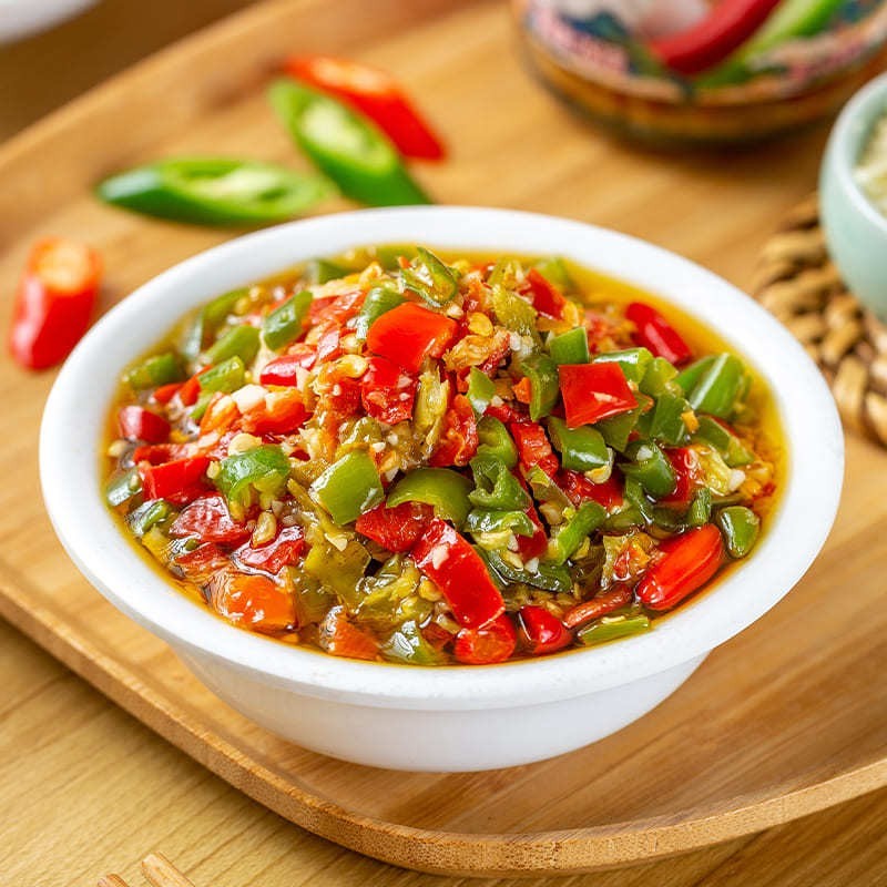 暴下饭双色剁椒酱200g辣椒酱拌面下饭酱即食调味品图3