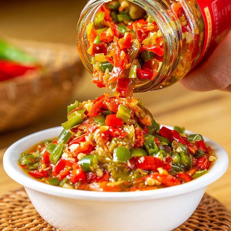 暴下饭双色剁椒酱200g辣椒酱拌面下饭酱即食调味品图4