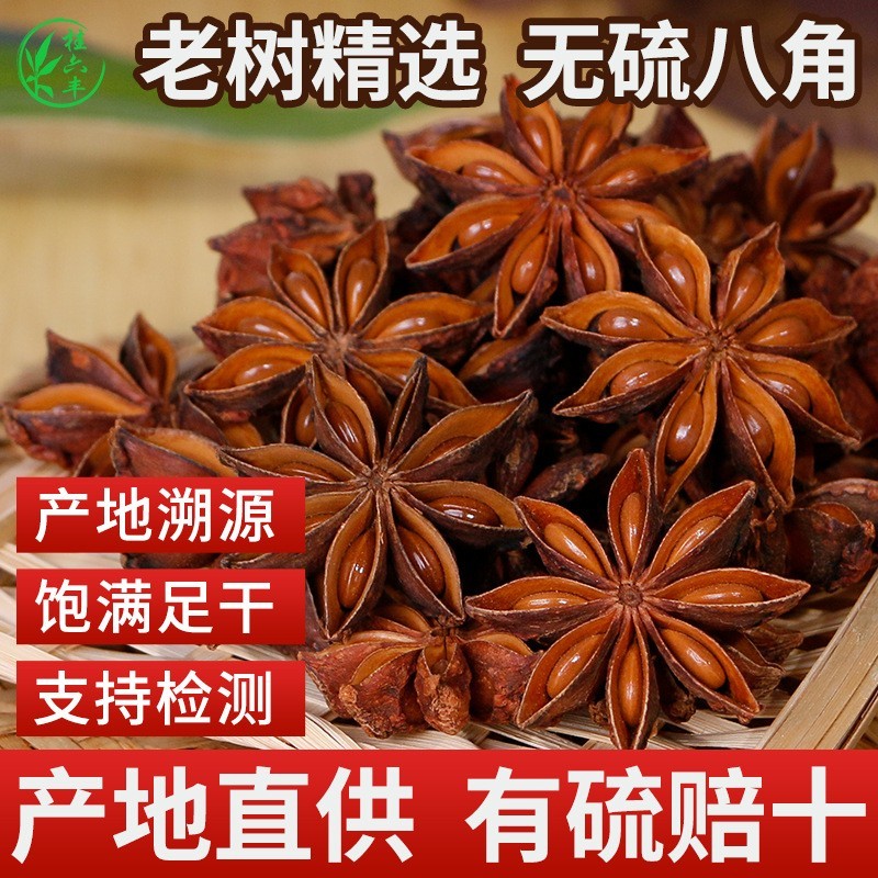 广西精选调料大红八角香料足干无硫新货八角茴香500g八角