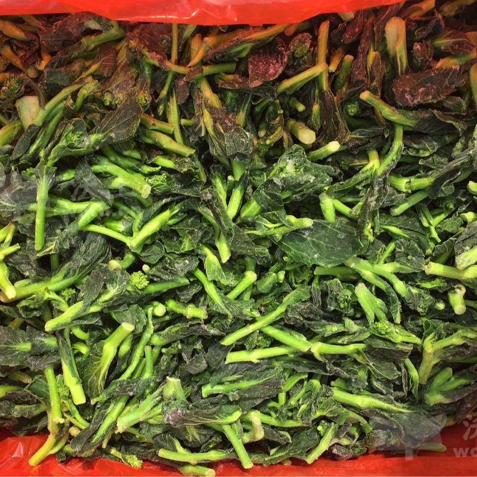 【厂家定制加工】速冷冻蔬菜方便净菜速冻油菜心IQF油菜花商用图4