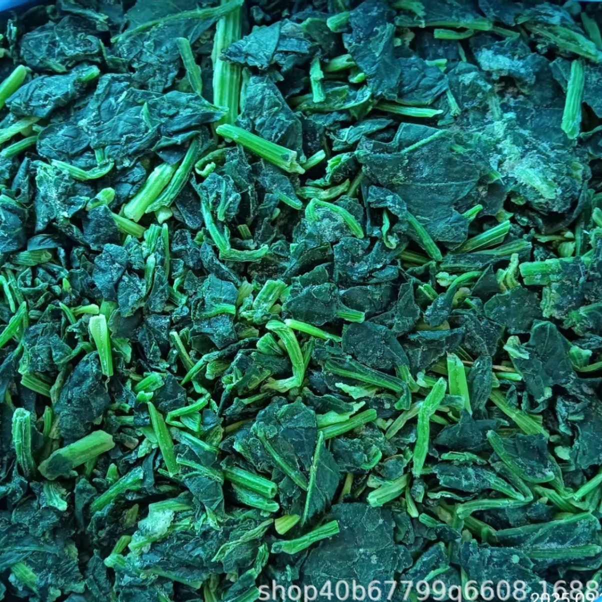 冷冻菠菜段 单冻菠菜碎 速冻菠菜叶 餐饮商用速冻蔬菜原料图3