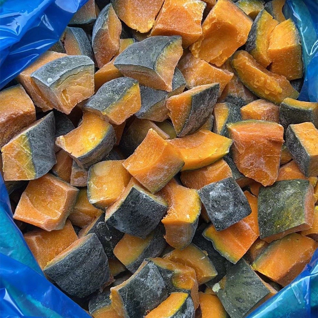带皮南瓜块 蒸熟艾比斯南瓜 冷冻南瓜麻将块 速冻南瓜艾比斯南瓜