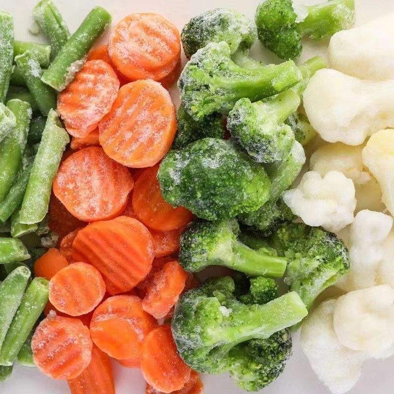 速冻混合蔬菜西兰花白花菜胡萝卜半成品酒店餐饮商用袋装