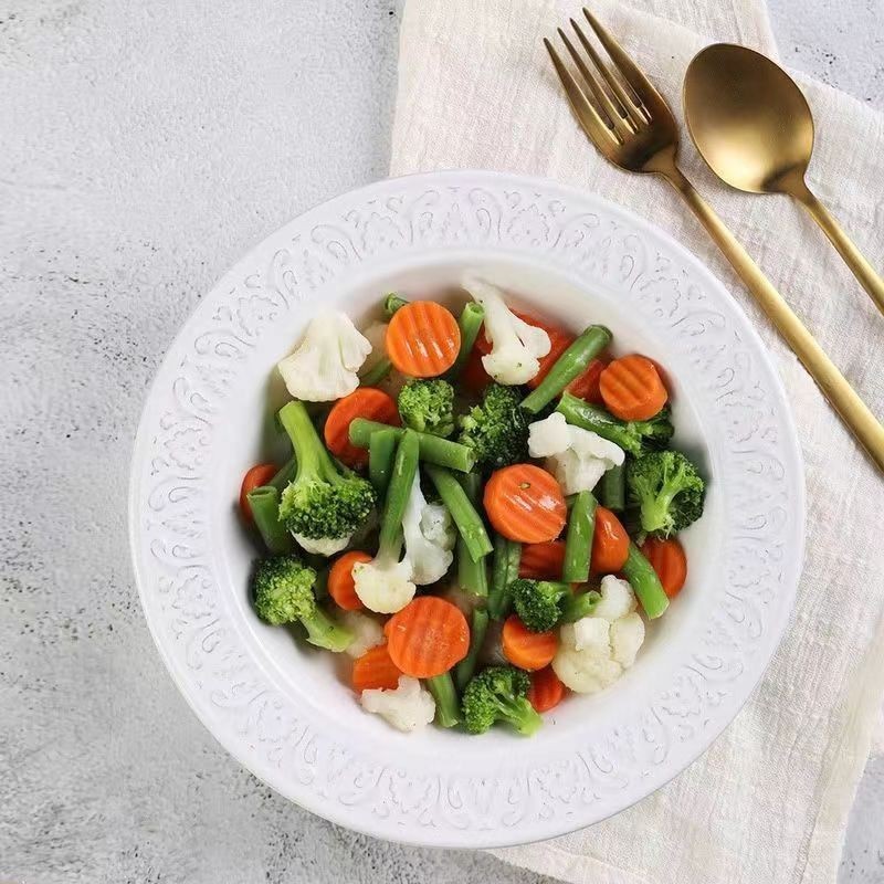 速冻混合蔬菜西兰花白花菜胡萝卜半成品酒店餐饮商用袋装图4