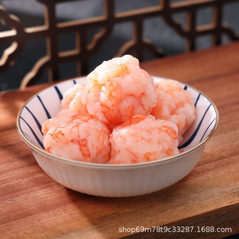 黑虎虾滑火锅冒菜麻辣烫串串豆捞食材商用新鲜虾丸冷冻手打虾肉滑图2