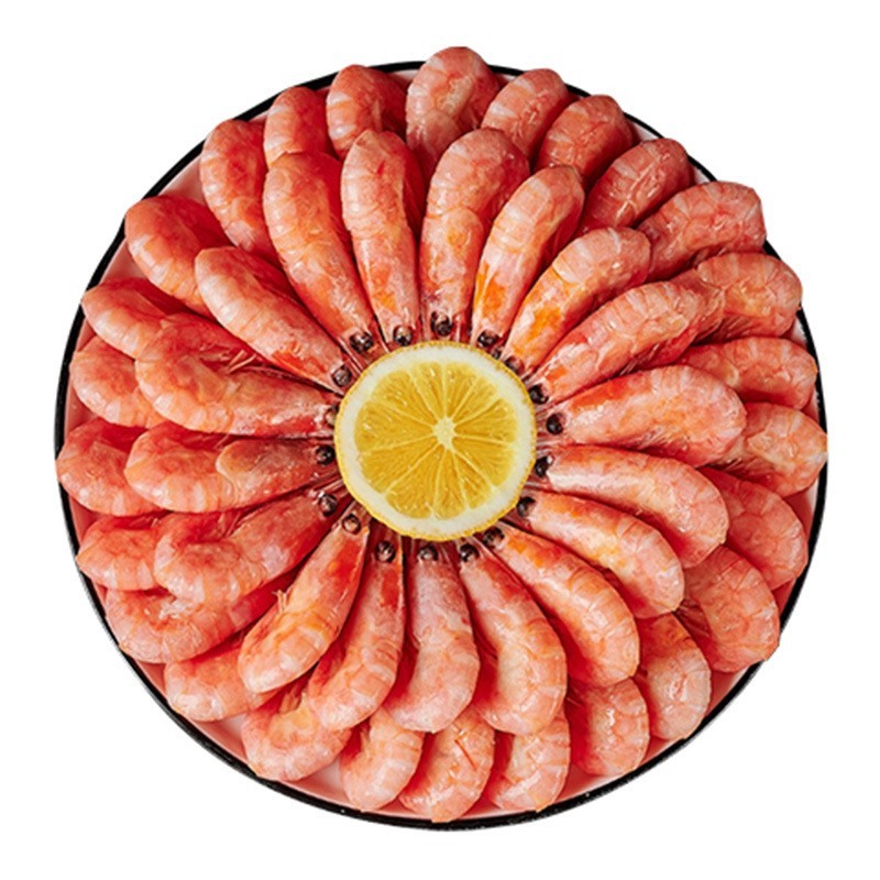 野生北极甜虾熟冻90-120头籽饱满 餐饮商用北极甜虾头籽500g图4