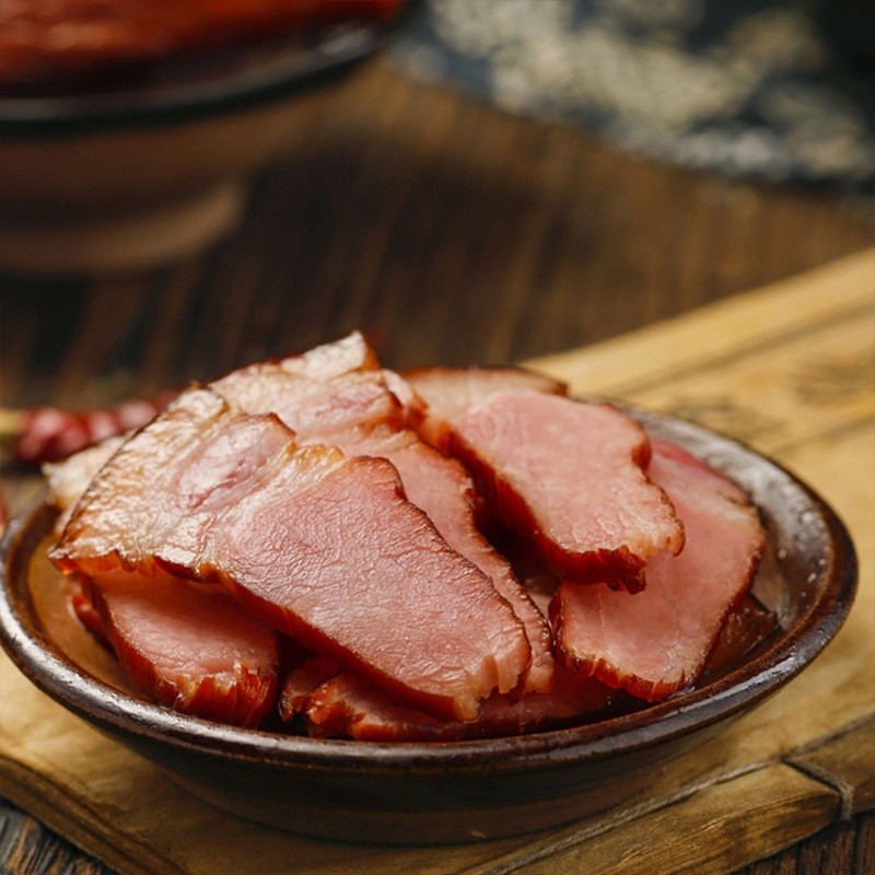 四川特产正宗柴火烟熏腊肉二刀肉农家自制咸肉图2