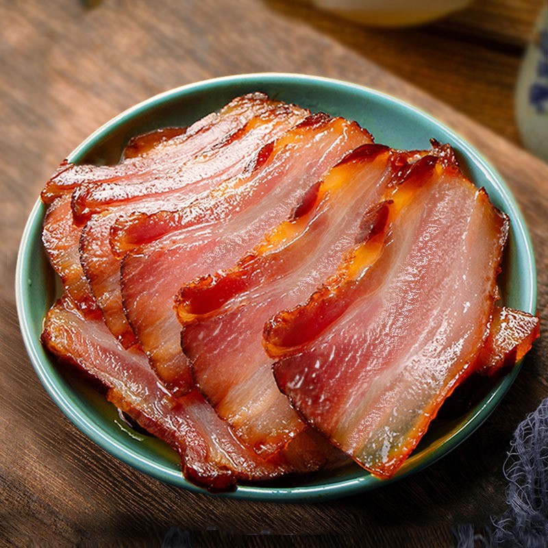 水晶五花老腊肉500g四川正宗特产咸肉农家风干烟熏肉图2