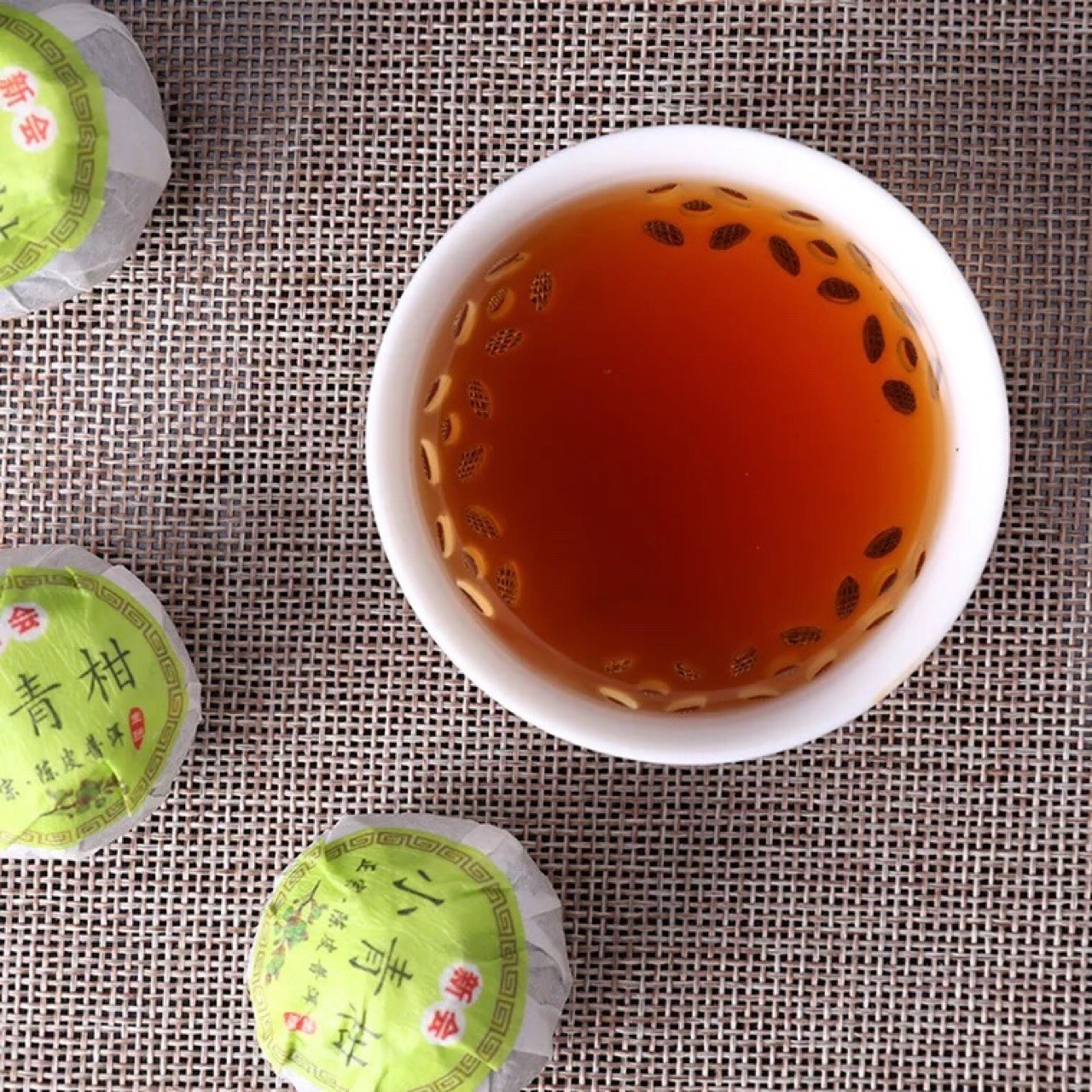 新生晒小青柑宫廷普洱茶叶青皮小青柑普洱茶熟茶图4