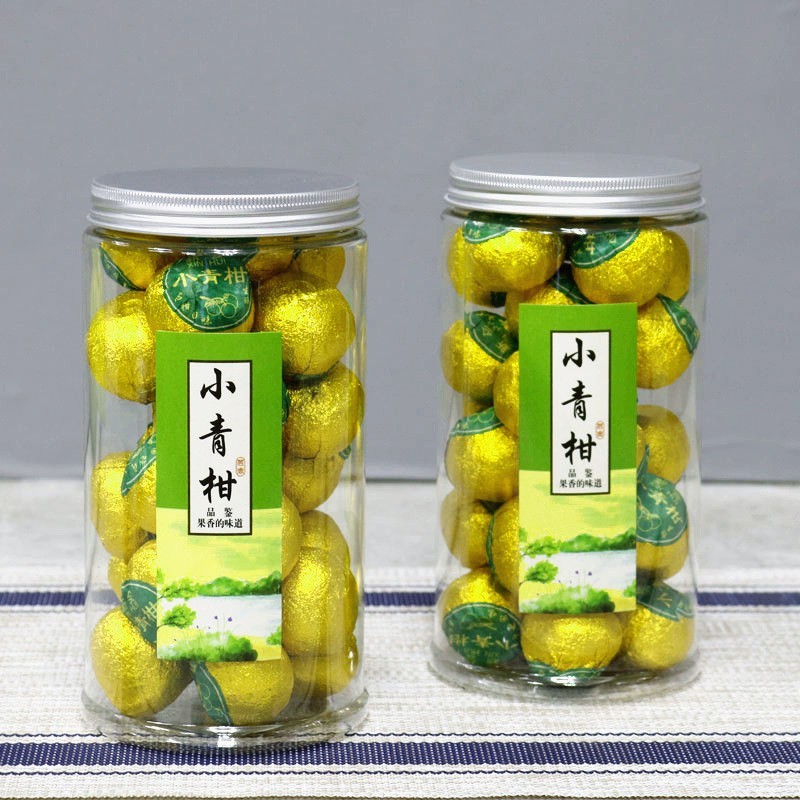 新小青柑陈皮普洱茶熟茶宫廷生晒小青柑茶叶礼盒装罐装图4