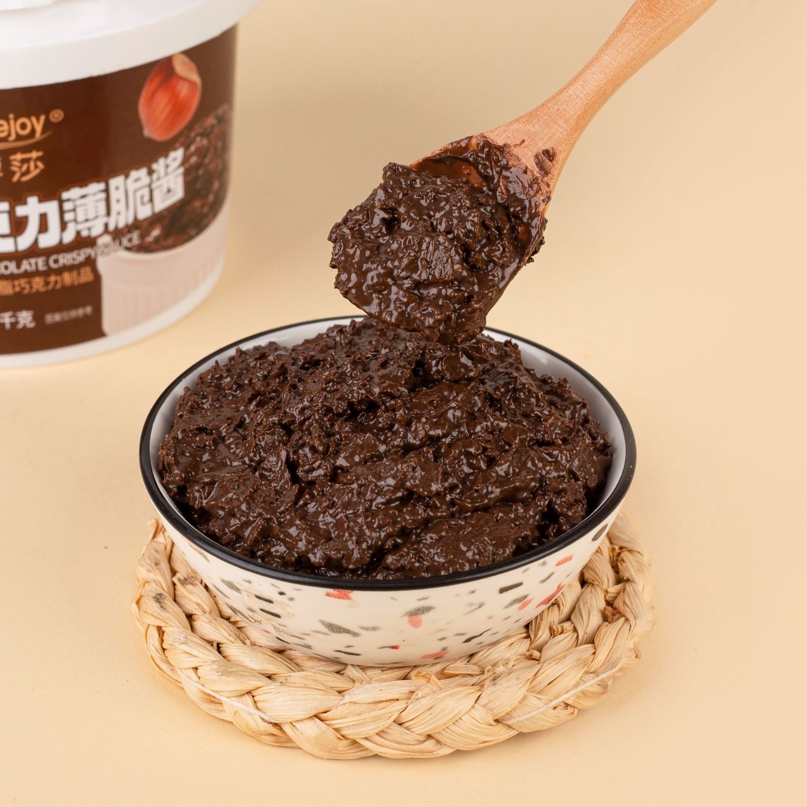 榛子巧克力薄脆酱焙烤烘焙用巧克力酱淋面酱蛋糕夹心烘焙商用材料图3