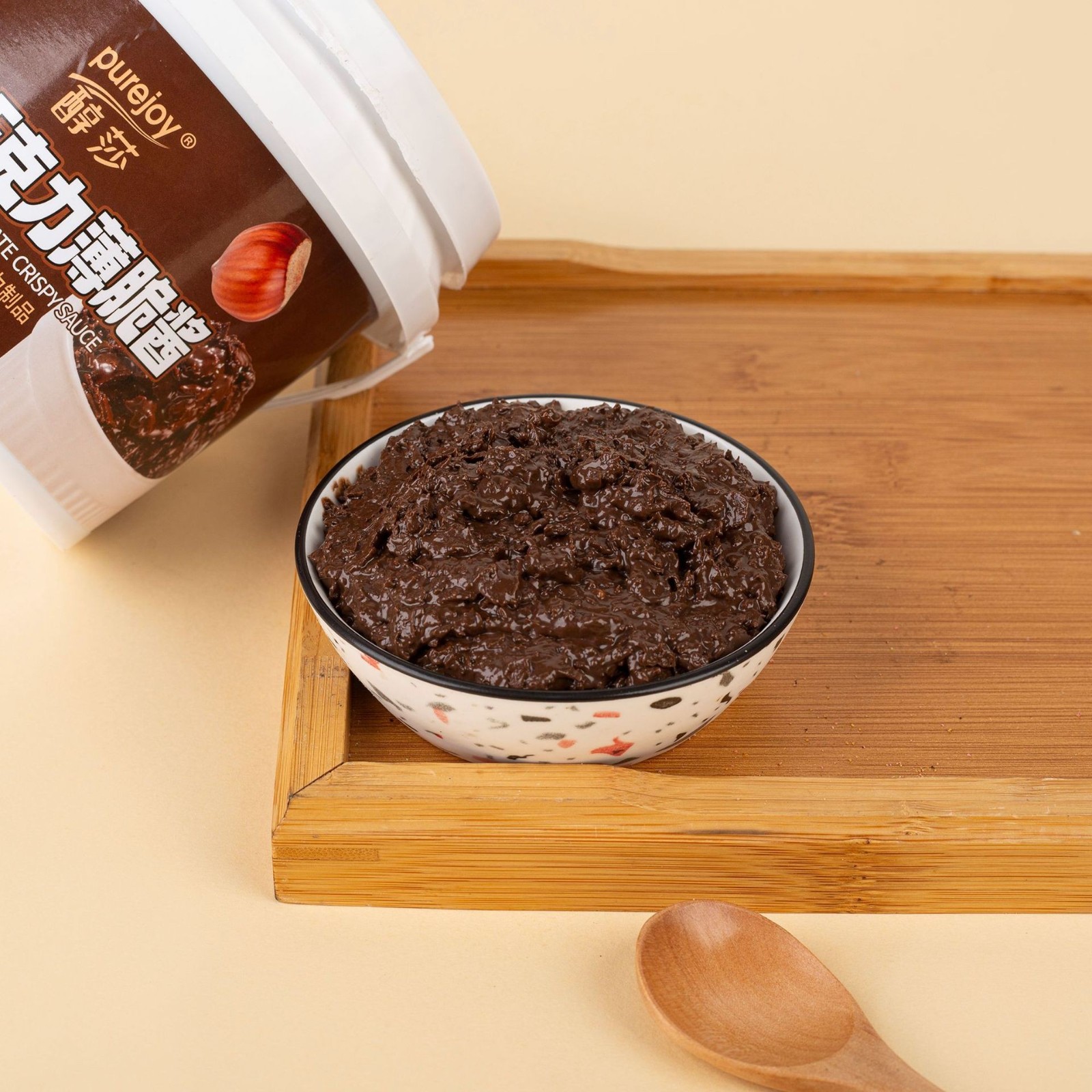 榛子巧克力薄脆酱焙烤烘焙用巧克力酱淋面酱蛋糕夹心烘焙商用材料图4