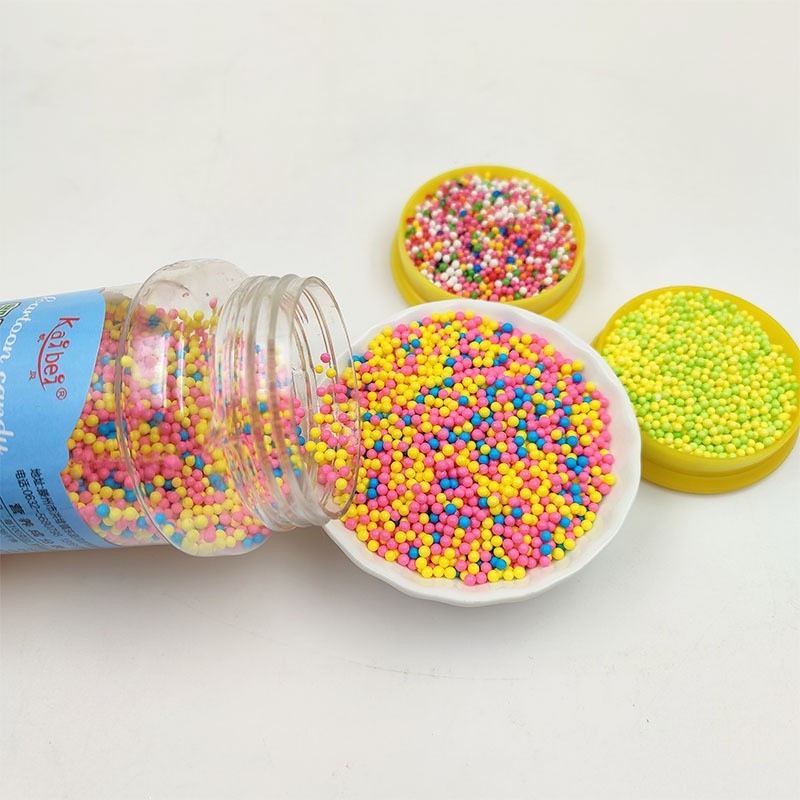 七彩糖珠蛋糕装饰可食用甜品西点烘焙糖针金珠银珠图3