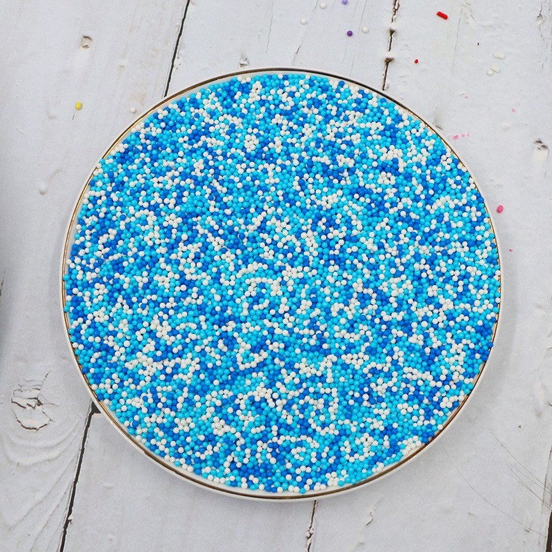 七彩糖珠蛋糕装饰可食用甜品西点烘焙糖针金珠银珠图5