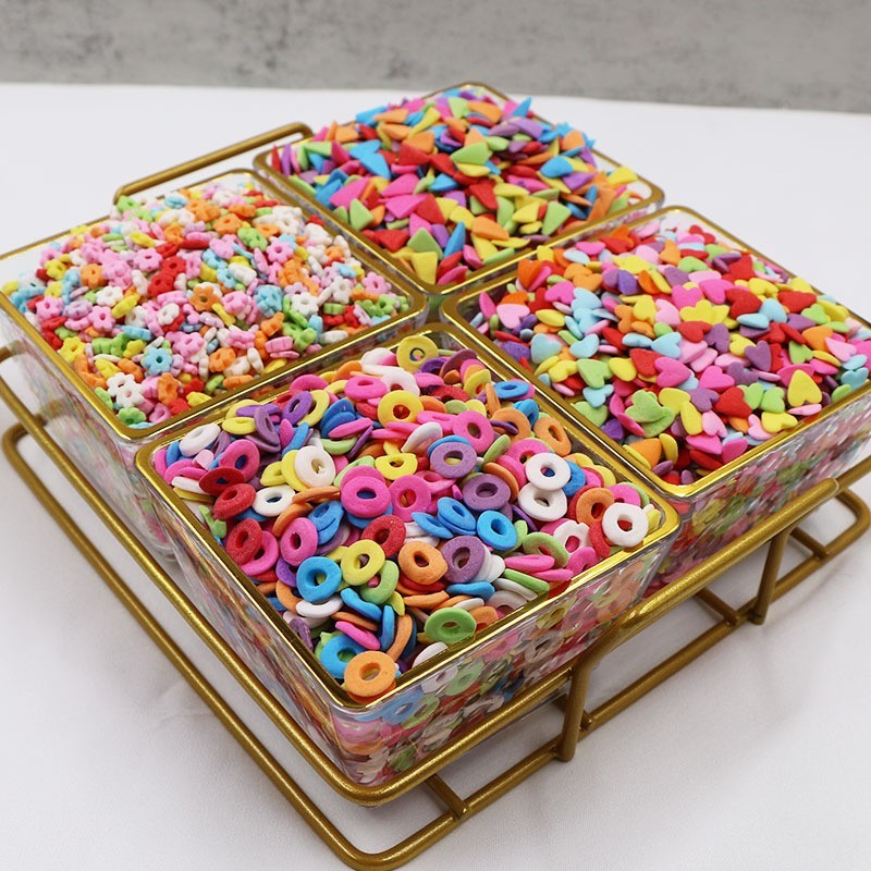 西班牙切片糖彩带爱心圆片圆圈星星蛋糕烘焙装饰糖点缀图2