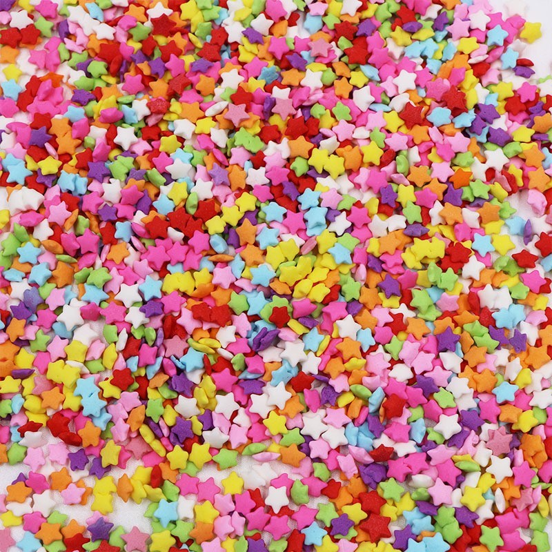 西班牙切片糖彩带爱心圆片圆圈星星蛋糕烘焙装饰糖点缀图3