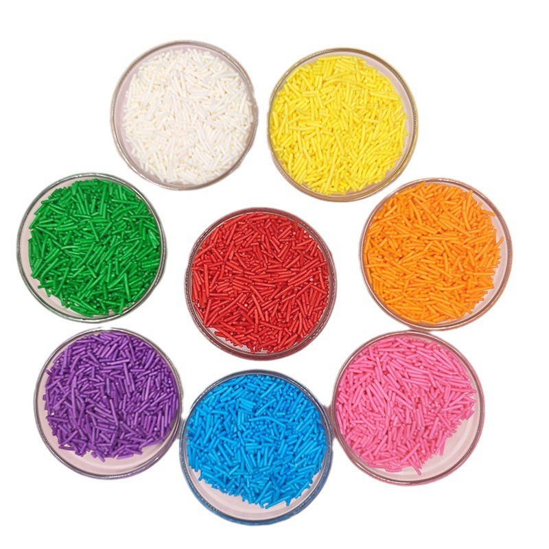 甜甜圈彩针厂家食用七彩糖针25kg大袋朱古力纯针图4