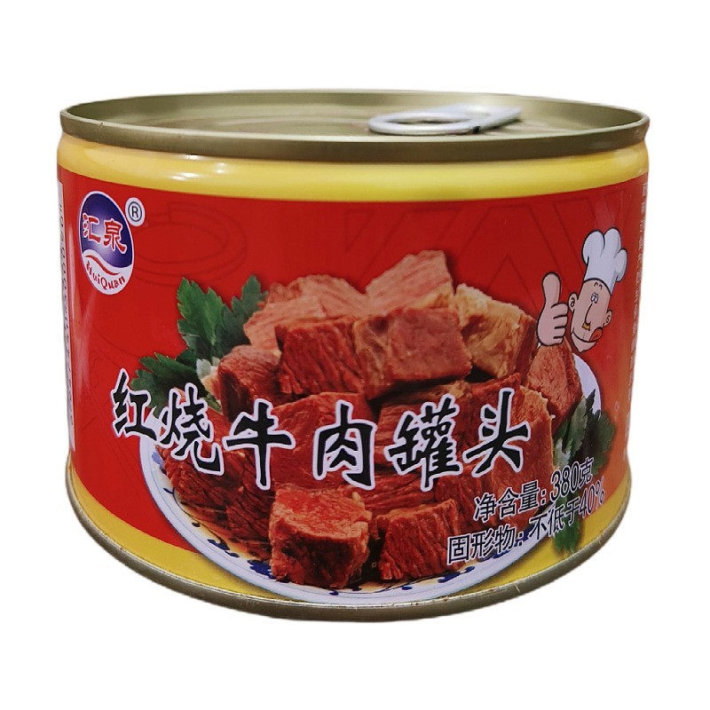 红烧牛肉罐头380g*24熟食速食清真canned stewed beef图3