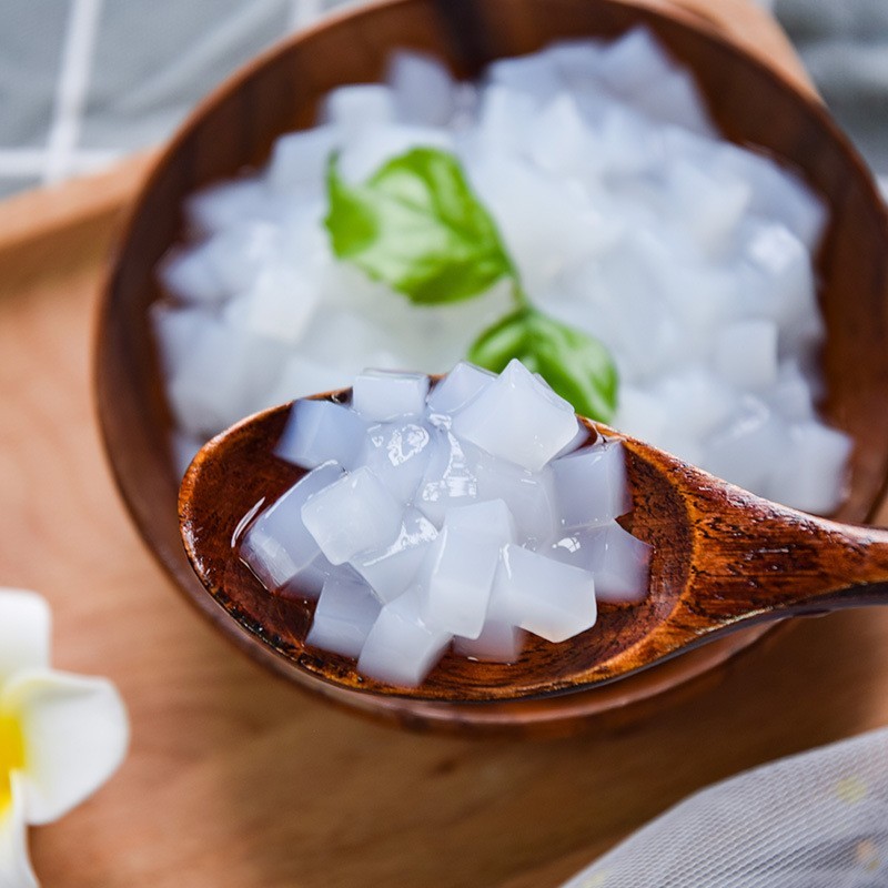 蜜糖椰果奶茶甜品店商用配料袋装椰果果肉500g/1kg原味果粒布丁图2