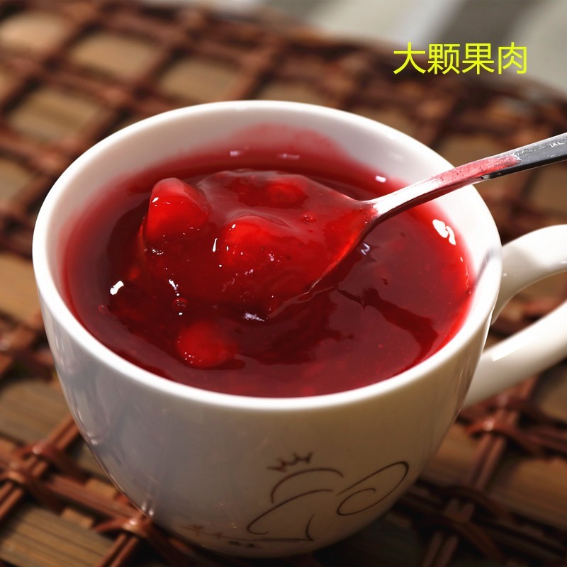 草莓果酱酱圣代果粒1KG袋装商用定制冰淇淋甜品淋面工厂图2