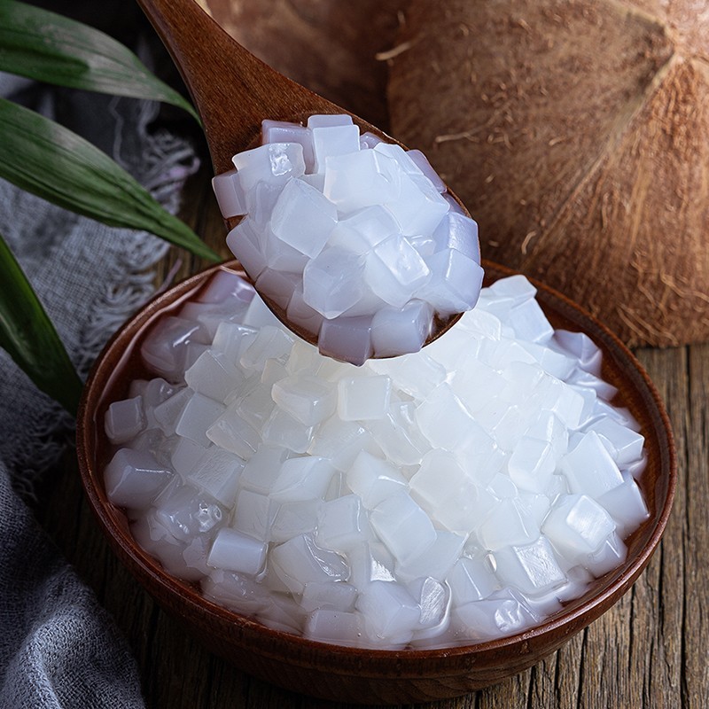 椰果粒原味糖蜜椰果肉1kg果冻布丁甜品配料奶茶店专用原材料商用