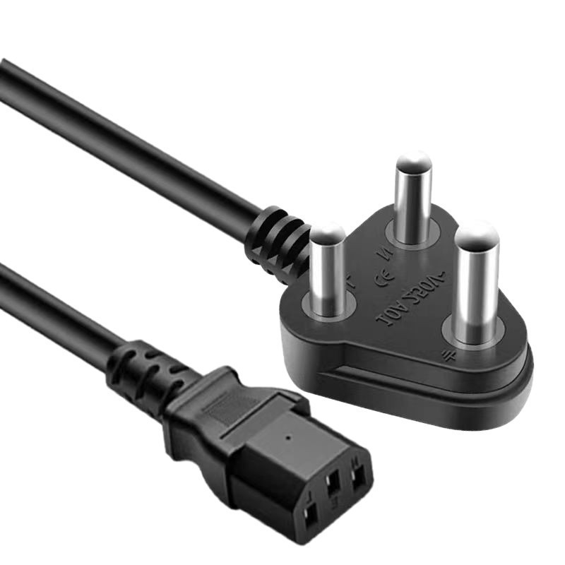 SABS认证印度大南非纯铜电源线3X0.75平方C13品字尾电脑3X2.5平方图5