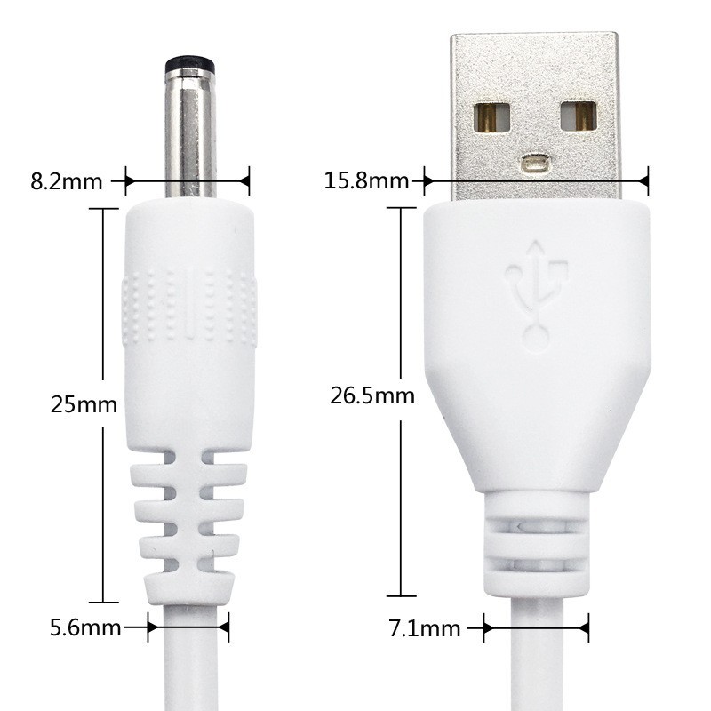 dc线usb线dc电源线圆孔5.5/3.5风扇音响台灯玩具路由器充电线图5
